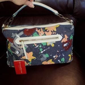 Dooney & Bourke Denim Graffiti Medium Sac Satchel ~ $195 Retail!